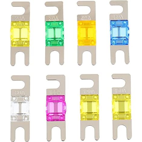 Fusible Mini ANL 20A, 30A, 40A, 60A, 80A, 100A, 120A, 150A pour système audio/vidéo auto et bateau (8 pièces)