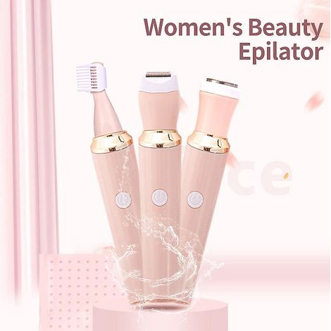 pilateur Lectrique Pour Femmes Usb, Rasoir Pour Femmes 3 En 1, Ensemble De Tondeuse Multifonctions, Poils Des Aisselles, Grattoir Pour Les Poils D (1/5)