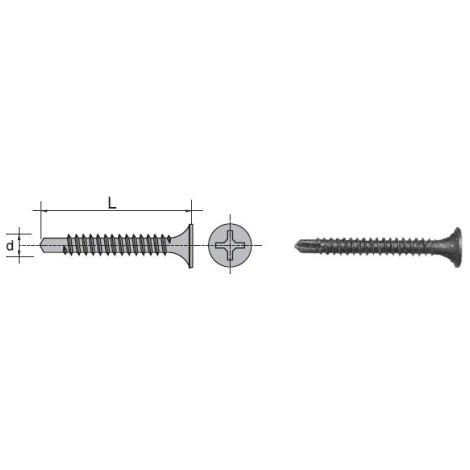 Vite autofilettante fosfatata 3,545MM - 5,0 STO - 516 3,945 (1/2)