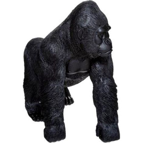 Atmosphera – Statuette déco gorille en mouvement 37cm – Polyrésine noire – Tendance moderne – Décoration intérieure