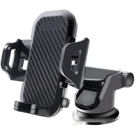 Support de téléphone portable à ventouse rétractable pour voiture, support de téléphone portable multifonctionnel à sortie d'air, support de voiture lavable (noir) (1/5)