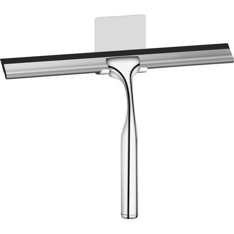 Raclette pour Portes de Douche en Acier Inoxydable, Racloir Nettoyeur pour vitres de Salle de Bain, Raclette avec Crochet, pour Le Nettoyage de Miroirs en Verre de Salle de Bain, Cuisi (1/4)