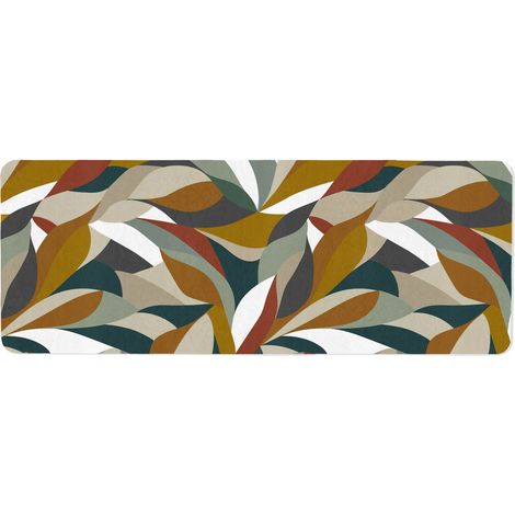 Tapis de Cuisine Mousse "Swan" 45x120cm Jaune (1/2)