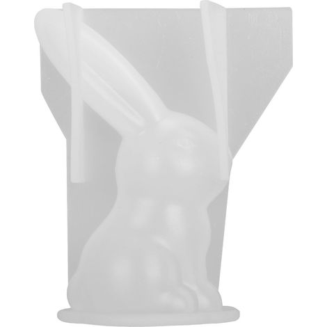 Moule En Silicone Lapin - Forme 3D À Longues Oreilles Pour Décoration En Résine Chocolat Savon Et Pâtisserie - 1 Pièce (1/5)
