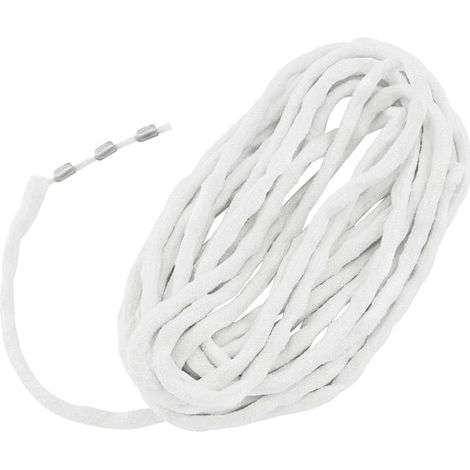 Corde lestée - 5 mètres - 20 grammes/mètre - Corde pour rideaux et voilages - Avec poids (1/3)