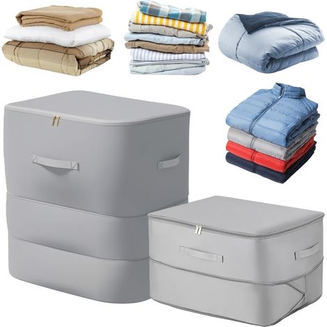Vakuum-Aufbewahrungsbeutel – 2er-Set – Doppellagig – Automatische Kompression ohne Pumpe – Für Bettdecken und Kleidung – 66 l und 132 l (1/5)