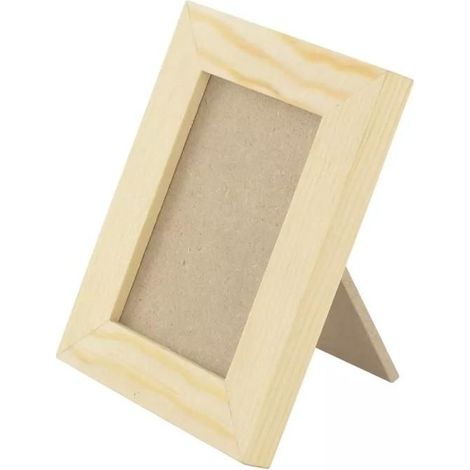 MégaCréa DIY - Cadre photo en bois Chevalet 10 x 8 cm (1/2)