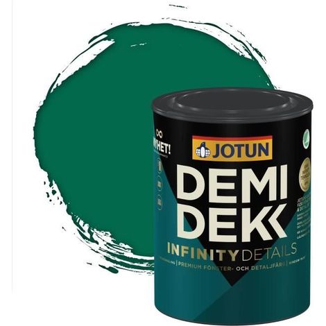 Peinture Bois - DEMIDEKK INFINITY DETAILS - Lasure Opaque Satinée - RAL 6016 - 0,75L (1/2)