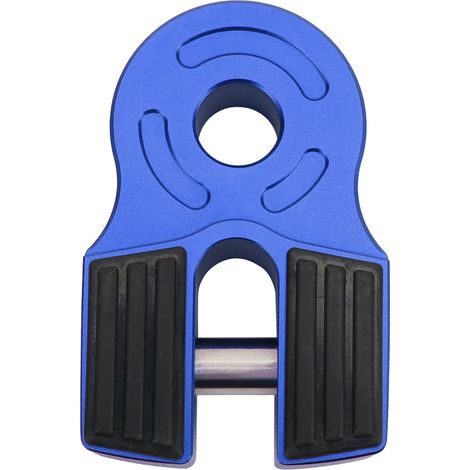 Support de manille de treuil 30 000 lb, goupille de chargement en fer avec protection en caoutchouc, universel pour VTT et camionnette, manille souple, anneau en D bleu (1/5)