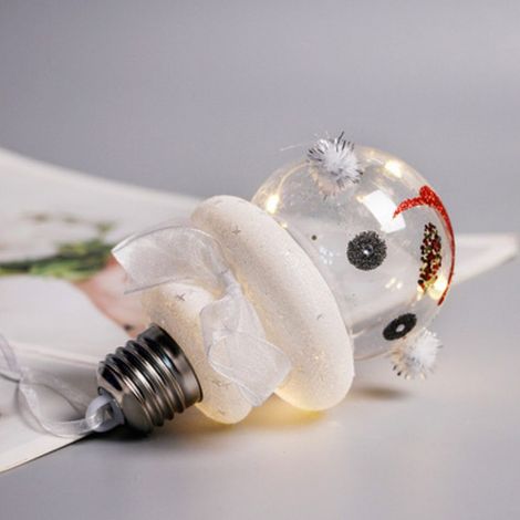 Boule de Noël lumineuse LED, décoration de Noël avec lumières, à suspendre au sapin de Noël, boule transparente (1/5)