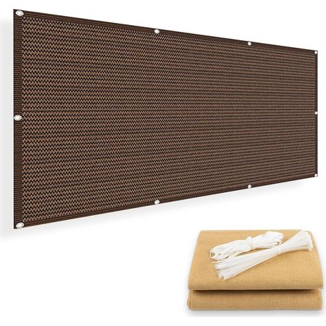 Vela de sombra rectangular de 400x800 cm. Resistente al viento y transpirable. Bloquea el 95% de los rayos UV. Apta para terrazas. Disponible en varios tamaños. Color marrón. (1/5)