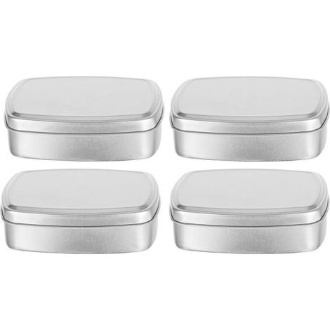 Set di 4 barattoli in alluminio argentato, ricaricabili e a prova di perdite, da 120 ml, ideali per conservare candele fai da te e cosmetici, perfetti anche in viaggio. (1/5)
