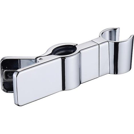 Support de pommeau de douche réglable pour barre coulissante, diamètre extérieur universel 22-25 mm, support de pommeau pour barre coulissante, remplacement pour salle de bain, argent (1/5)