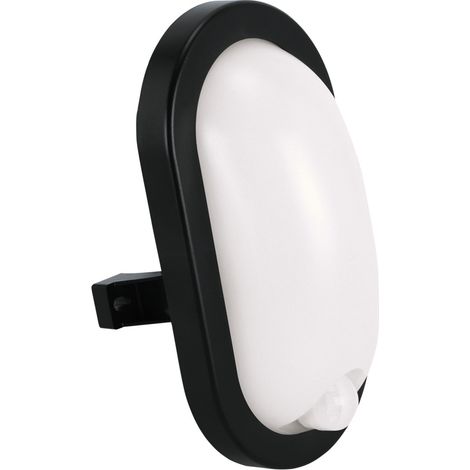 Applique ext. ovale LED 11W IP54 détecteur PIR neutre (1/2)