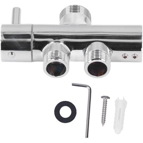 Eosnow Inverseur de bras de douche G1/2, connecteur en t étanche, Valve de dérivation de douche en laiton pour salle de bains