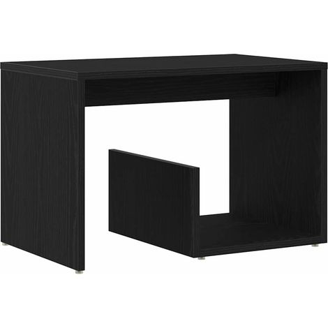 Maison Exclusive - Beistelltisch Schwarz Eichen-Optik 59 x 36 x 3