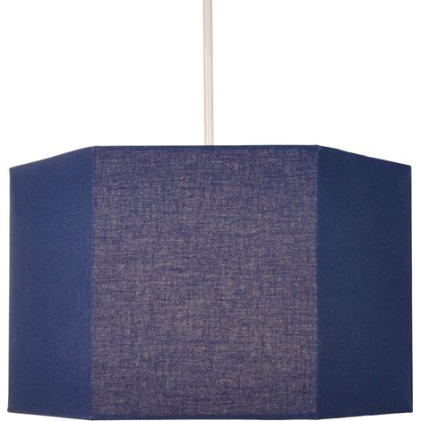 Litecraft Glow Light Shade 30cm Easy Fit Hexagon Lampshade – Blue (1/5)
