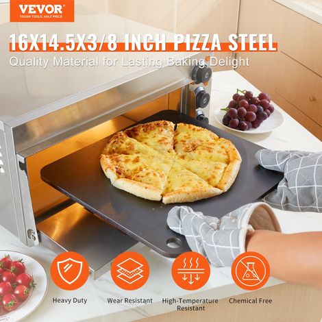 Pizza Steel 40,6 x 36,8 x 0,95 cm pierre de cuisson à pizza en acier au carbone pré-assaisonné (1/5)