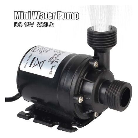 Pompe à eau submersible 12V DC – Moteur sans balais – Débit 800L/h – Levée max 5m – Ultra silencieuse 35dB – Mini jardin portable (1/5)