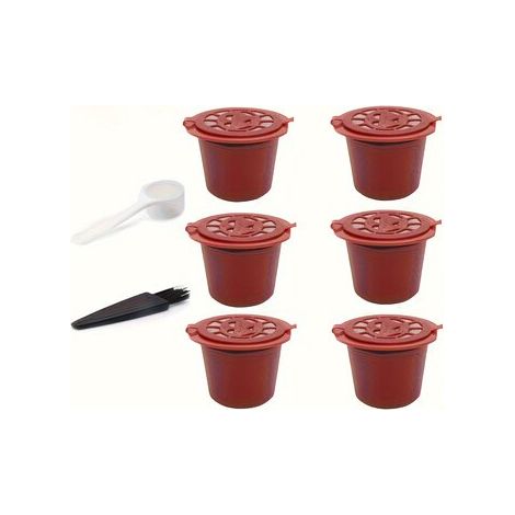 Kit de capsules de café réutilisables, rouge (1/2)