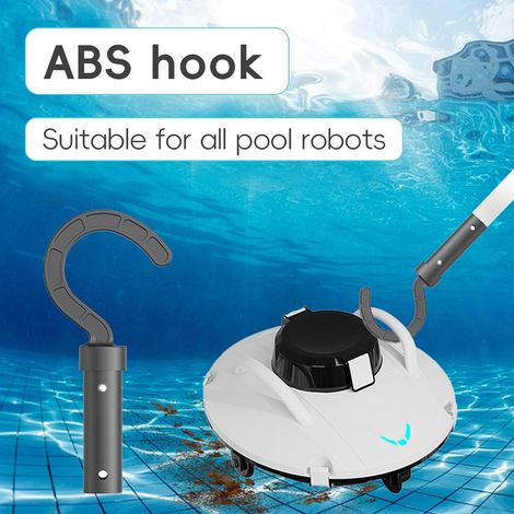 Support suspendu pour robot nettoyeur – Crochet en ABS durable – Se fixe sur perche de piscine – Range l’aspirateur verticalement – Installation sans outil – Pour local technique, abri, placard (1/4)