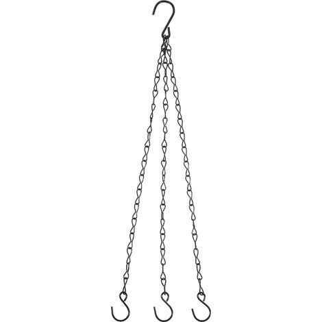Metall Hängekorbkette für Gartenkörbe 41cm Eisenkette mit S