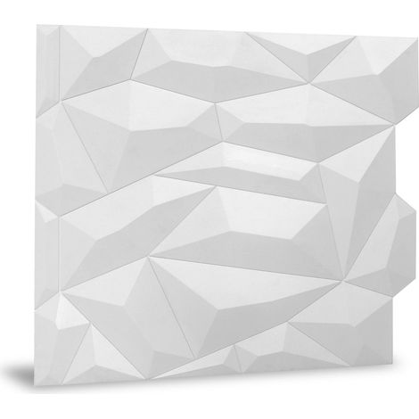 Wandpaneel 3D Profhome 3D 705475 Glacier Matte White Dekorpaneel glatt mit abstraktem Muster matt weiß 2 m2 (1/5)