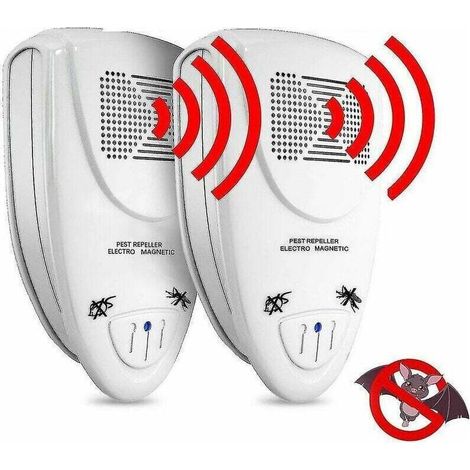 Répulsif à ultrasons anti-chauve-souris en 2 parties dans un pack double – éloigne les chauves-souris en 72 heures, conformément à la réglementation européenne (1/4)