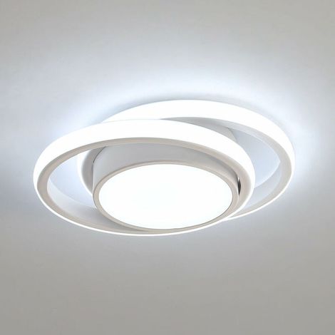 LED Deckenleuchte, Runde Deckenleuchte 32W 2500lm, Moderne Deckenleuchte für Flur Schlafzimmer Küche Wohnzimmer, Kaltweiß 6000K, Länge 28cm (1/5)