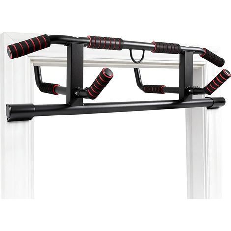 Barre de Traction Porte sans Perçage, Pull Up Bar avec Multi-Prises, Idéale pour Maison & Home Gym Bar de Traction(59-92cm) (1/5)