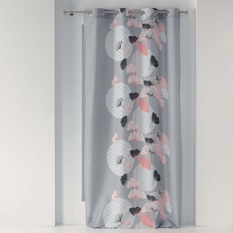 Rideau à œillets 140x260 Eden blush gris (1/3)