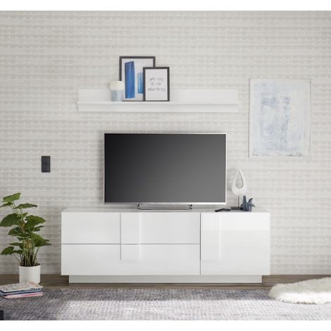 Meuble TV Jupiter Couleur Blanc brillant (1/3)