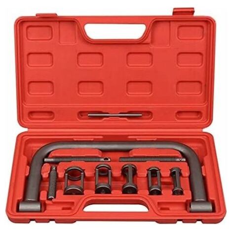 Kit de 10 compresseurs de ressorts de soupape avec pinces, adaptateurs et outils pour voitures et motos (1/4)