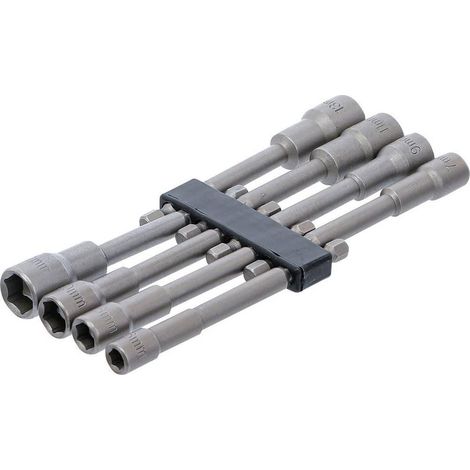 Douille à Choc Six Pans Longue 6,3 mm (1/4) - Précision et Durabilité, Acier, Zones Difficiles - D-Work (1/5)