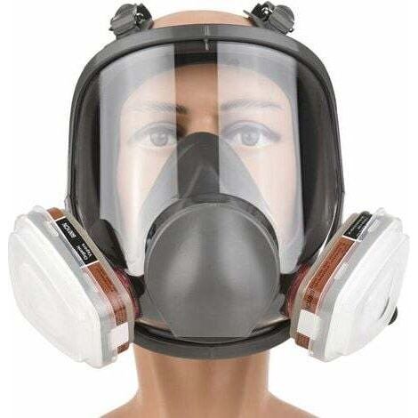 Maschera respiratoria, kit di maschera di protezione respiratoria riutilizzabile, maschera antipolvere, antigas e chimica con occhiali protettivi per pittura e levigatura fai da te. (1/4)