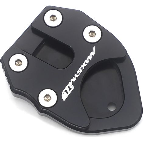 (Noir) Compatible avec SYM MAXSYM TL 500 Maxsym TL500 2022 2021 2020 Accessoires moto Béquille latérale Extension de béquille Plaque de support maxpower (1/3)