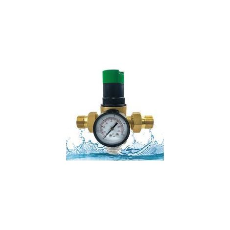 Druckminderer mit Manometer und Siebfilter, Messing, 3/4 Zoll (1/5)