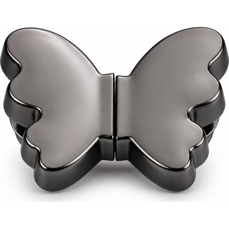 Attache rideau magnétique papillon grande taille gris canon (1/5)