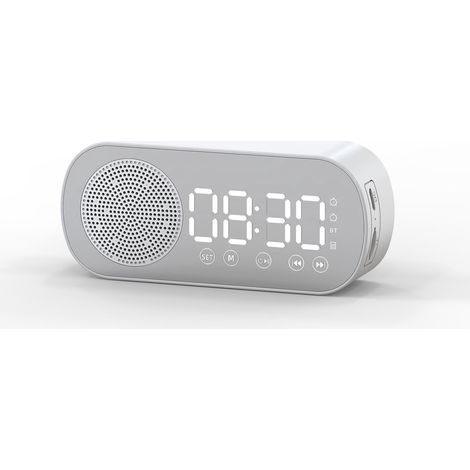 reveil Avec Chargeur Usb ,(blanc) Horloge Digitale, Reveil Matin Avec Ecran De Luminosit, Rveil Numrique (1/5)