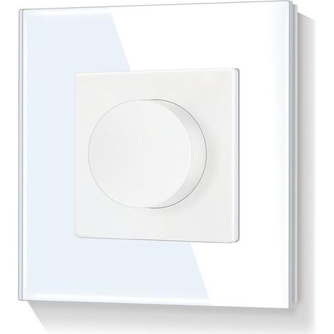 Dimmer Schalter mit Drehdimmer Drehschalter Unterputz für dimmbare LED-Lampen Glühlampen und Halogenlampen 220V 86mm Weiße (1/5)
