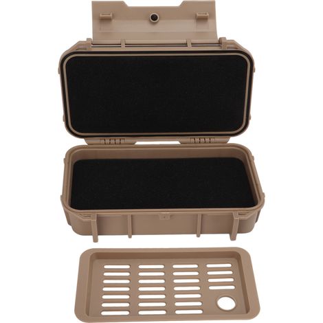 Mallette étanche ABS robuste pour outils de bricolage et équipement de camping extérieur, couleur terre. (1/5)