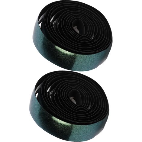 Ruban de guidon de vélo ENLEE, absorbant les chocs et antidérapant, dégradé de couleurs, 2 rouleaux, Aurora vert dégradé (1/5)