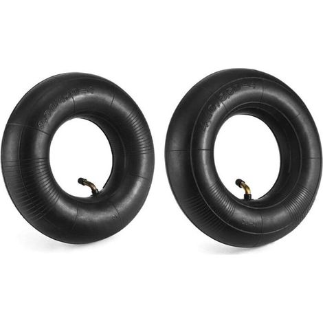 Ecleanfy - 2PCs 4.10/3.50-4 Chambre à air Pneu pour tondeuses à gazon, camions à main chambres à air de rechange valve pliée (1/4)