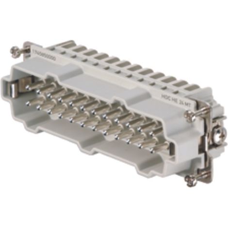 Embout de connecteur Weidmuller série HE, 24 contacts , 16A, Mâle ( Prix pour 1 )