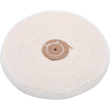 Outils de polissage et de meulage de bijoux, chiffon de polissage en coton pour perles, disque de polissage blanc (125 mm) (1/5)