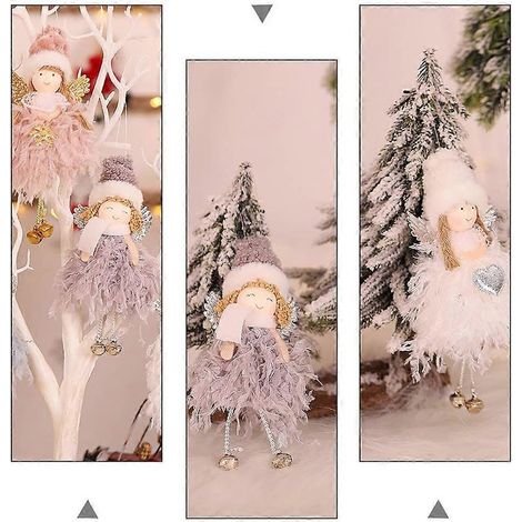 Adorables décorations de Noël à suspendre pour l'extérieur, en résine, lot de 4 (1/5)