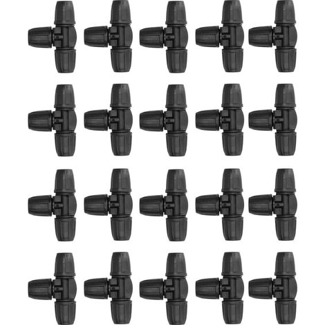 20 raccords en T droits pour l'irrigation de jardin, buses de pulvérisation réglables pour tuyaux 811