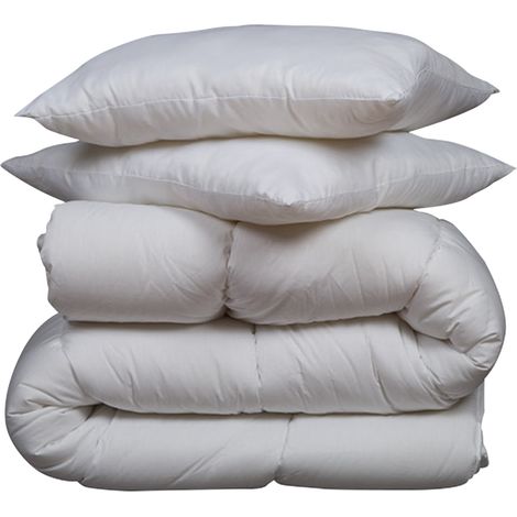 Pack couette mi-saison 350g 240x220 et oreiller luxe anti-acariens Someo (1/4)
