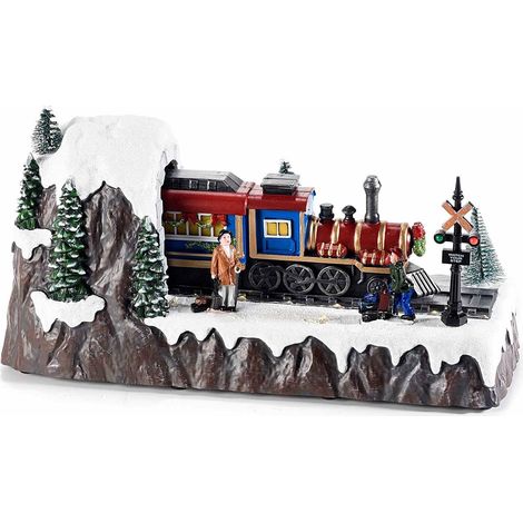 Carillon Natalizio con Treno in Movimento, Luci e Suoni Idea Regalo Natale (1/4)