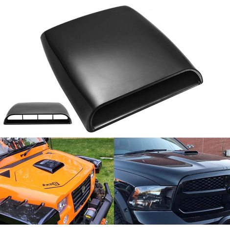 Cache d'aération décoratif universel pour capot de voiture, noir, pour flux d'air turbo. (1/5)